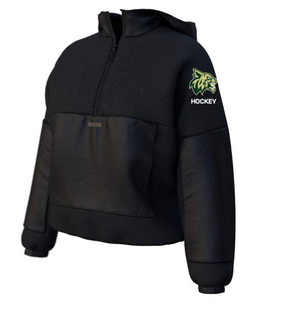 Chisago Lakes Girls Hockey - Women's 1/4 Zip Sherpa Hoodie | Embroidered