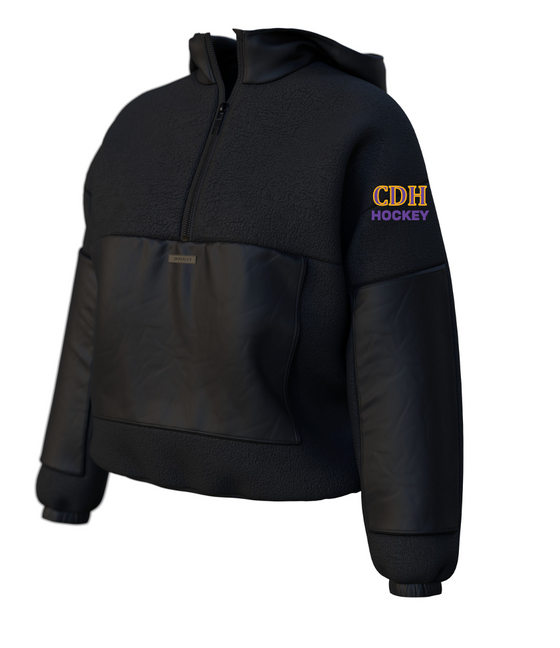 CDH Girls Hockey - Women's Pullover 1/4 Zip Sherpa Hoodie | Embroidery