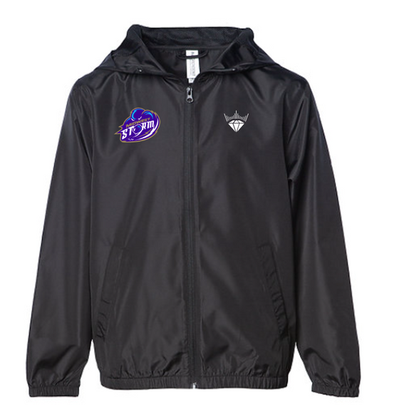 MIDWEST STORM YOUTH & ADULT Full-Zip Lightweight Windbreaker Jacket | Embroidered