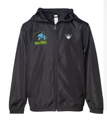  MUSTANGS YOUTH & ADULT Full-Zip Lightweight Windbreaker Jacket | Embroidered