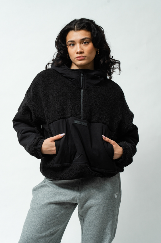 MINNETONKA Women's Pullover 1/4 Zip Sherpa Jacket